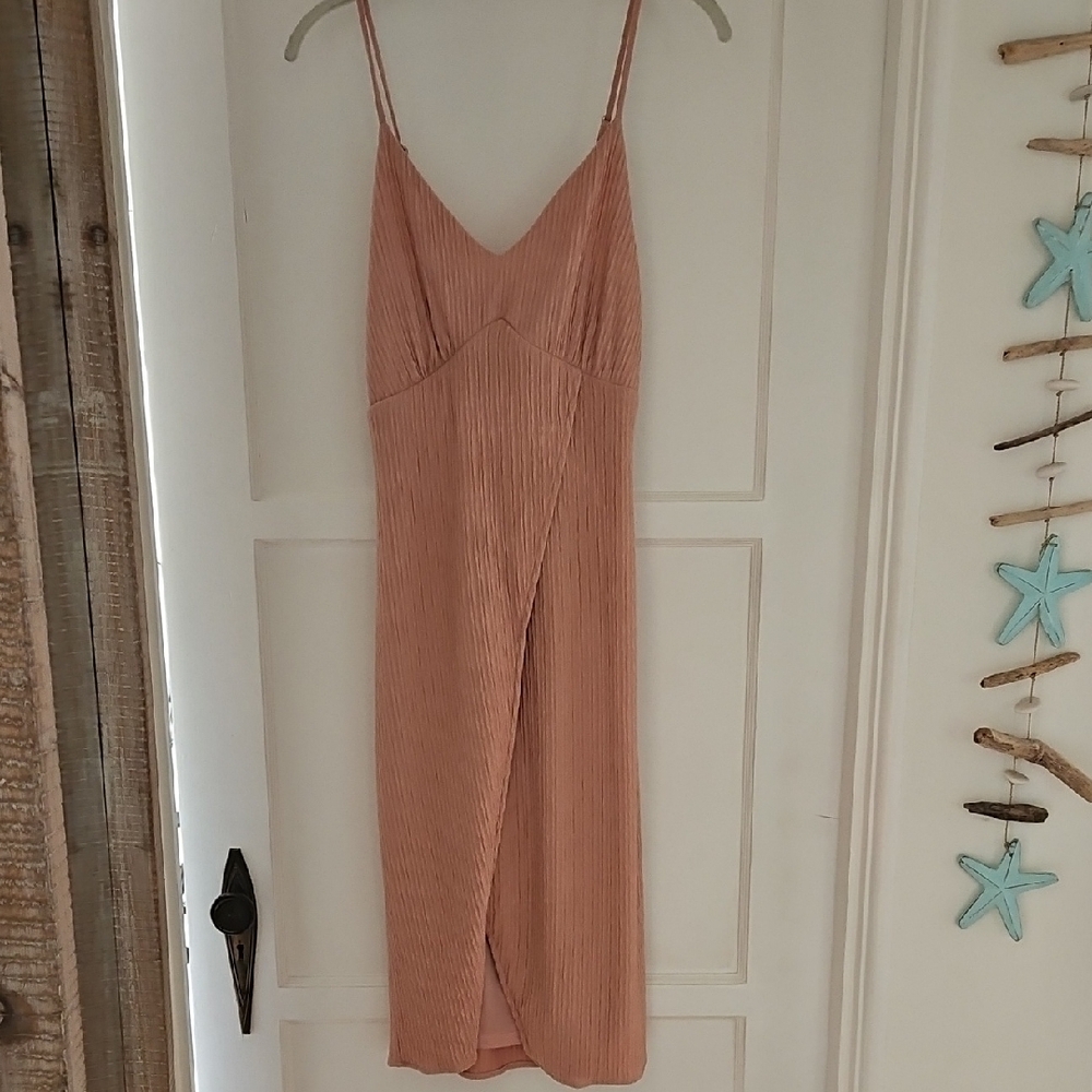 Lulus Elegant Peach Midi Dress
